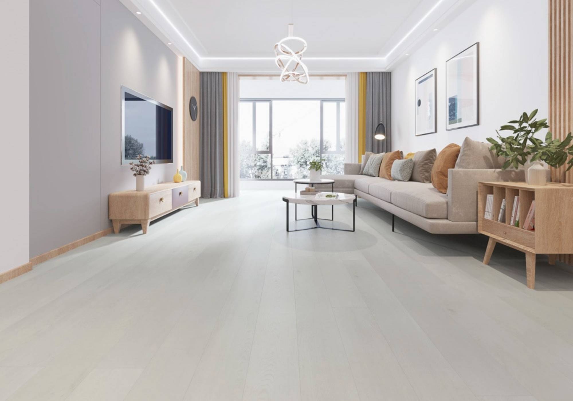 light grey eco wood flooring